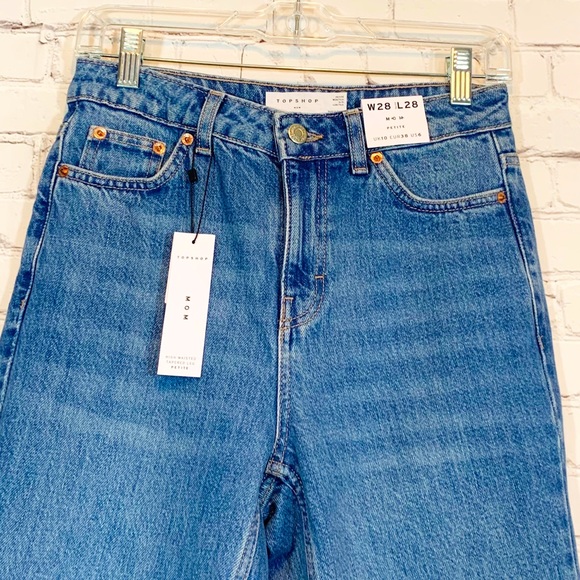 Topshop Mom Jeans High Waisted Tapered 